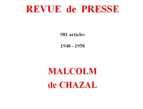Malcolm de Chazal – Articles de presse – Press articles