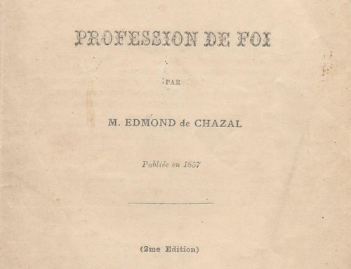 Profession de foi  d’Edmond de Chazal